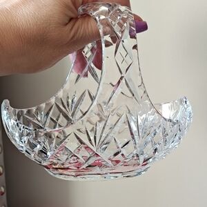 Elegant Crystal Glass Basket
